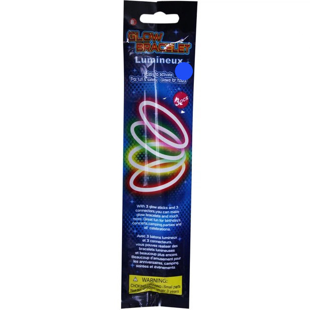 Неоновий браслет 3 в 1 PR908(Blue) 6 годин світла Вінниця - фото 1