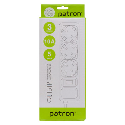 Сетевой фильтр питания Patron EXT-PN-SP-1035-GR, 5m Gray (EXT-PN-SP-1035-GR) Винница - изображение 3