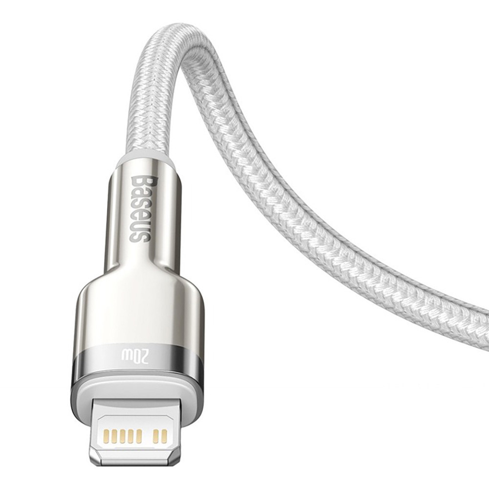 Кабель Baseus Cafule Series Metal Data Cable Type-C to iP PD 20W 1m White Одеса - фото 5