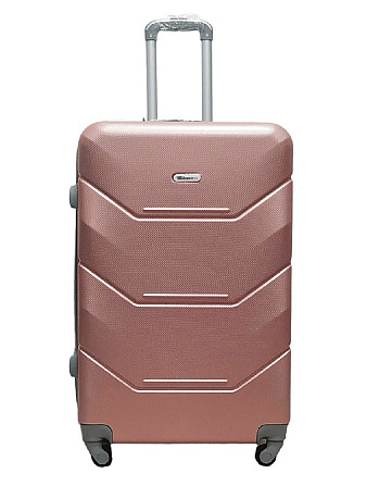 Валіза пластикова MILANO BAG 147 велика 75 см золотисто-рожева Київ - фото 1