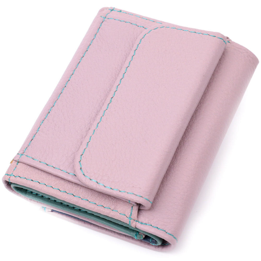 Компактний жіночий гаманець із натуральної шкіри ST Leather 19503 Бежевий Київ - фото 2