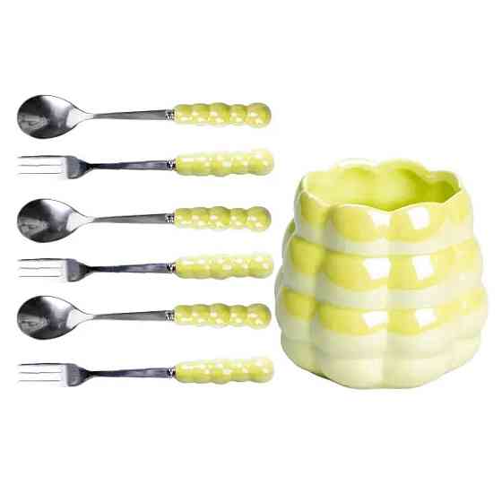 Набір десертних вилок і ложок на 3 персони, 7 предметів Київ