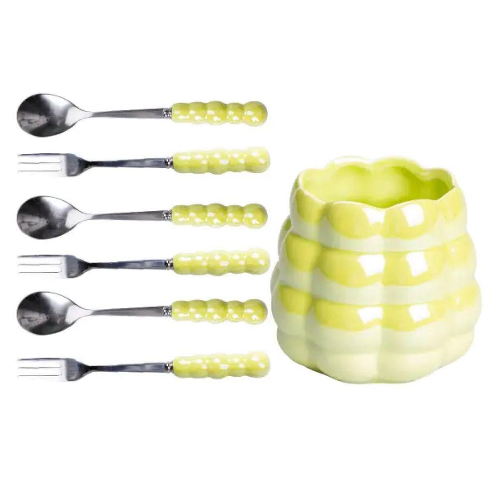 Набір десертних вилок і ложок на 3 персони, 7 предметів Київ - фото 1