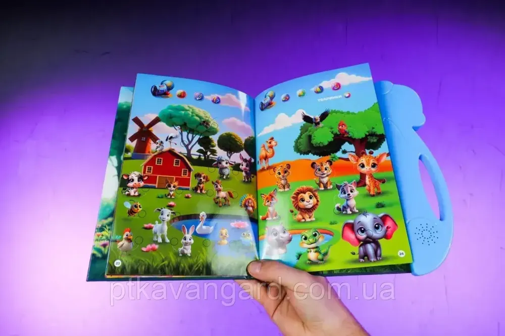 Книга інтерактивна "Чарівний віммельбух" розвиваюча навчальна "WToys" 35818 українськомовна, сенсорні кнопки Хмельницький - фото 3