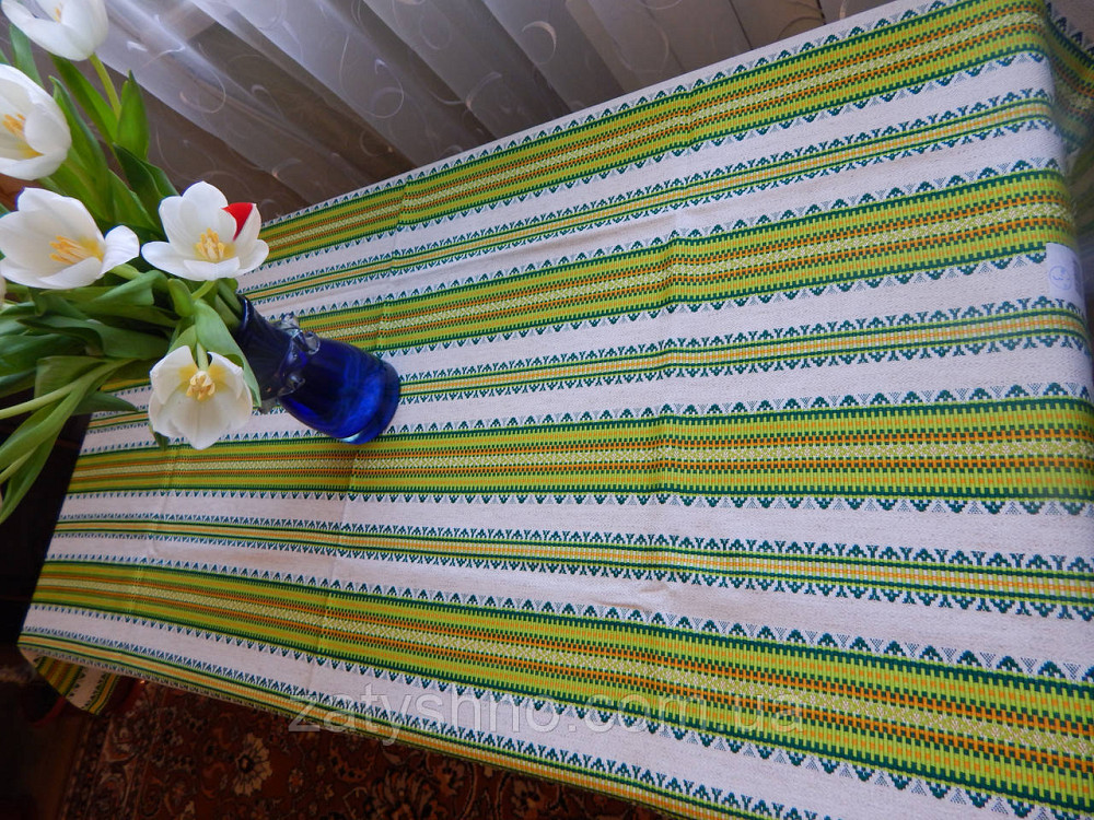 Салатовая скатерть вышитая Киев - изображение 2