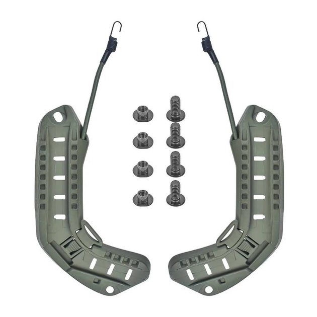 Обвіс для шолома FAST підвісна система + захисні подушки + бічні рейки ARC + шрауд (Оливковий) Вінниця - фото 7