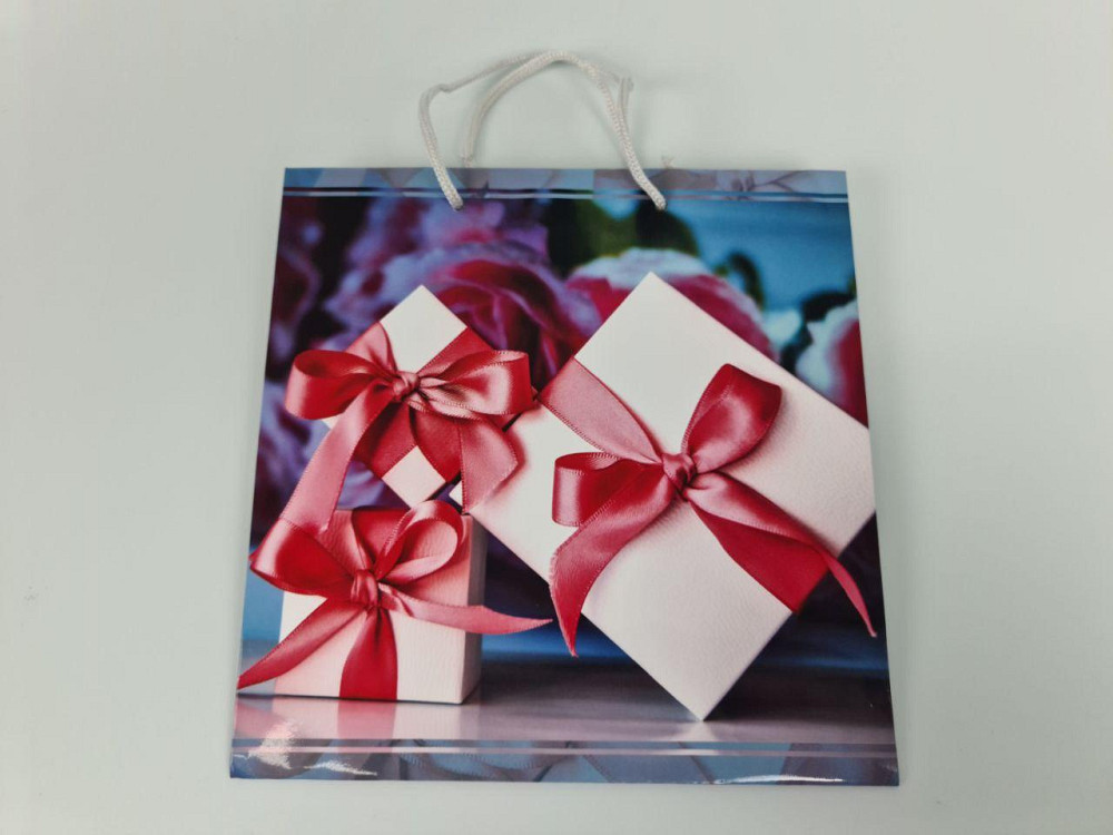 Пакет бумажный подарочный квадратный 23*24*10(артKV-209) (12 шт) Харьков - изображение 3