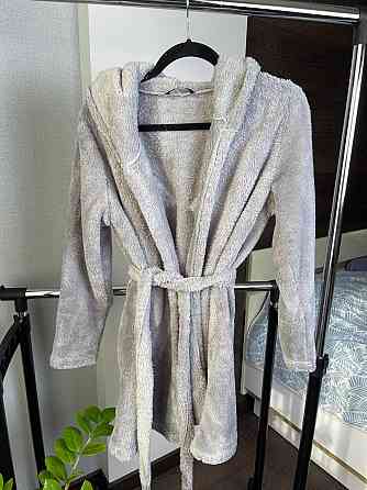 Махровий халат жіночий із капюшоном Сірий L Харків