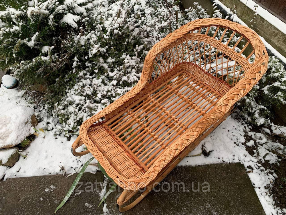 Санки плетеные с металлическим низом, на подарок Киев - изображение 7