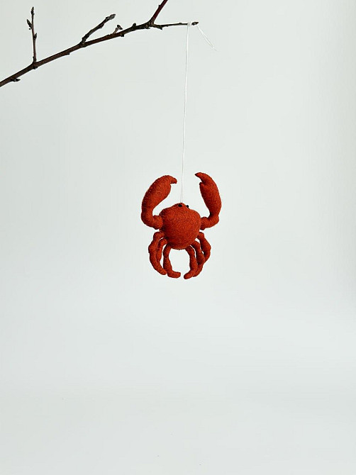 Мягкая фетровая игрушка краб ручной работы – безопасная развивающая игрушка Киев - изображение 4