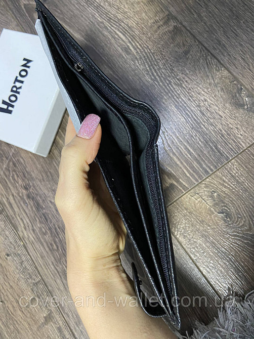 Чоловічий гаманець з натуральної шкіри з відділенням для авто документів Horton 538 Київ - фото 10