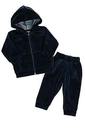 Костюм для малышей двухпредметный, велюр темно-синий топ Крохатушка одяг 92 Киев