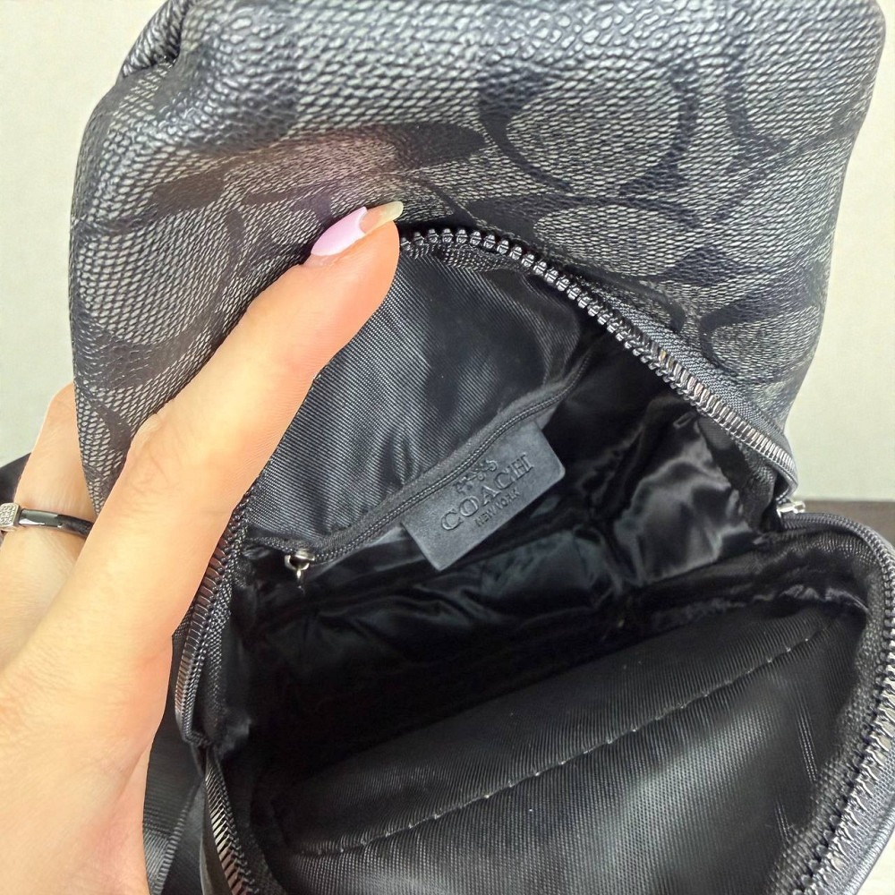 Чоловіча сумка бананка стиль Коач на груди, сумка-бананка слінг Coach преміум якість ( 22504 ) Харків - фото 7