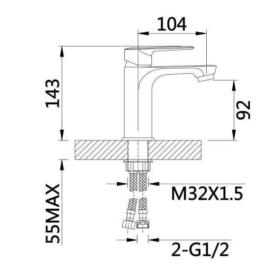 Змішувач для раковини Qtap Leo New QTLEO270CRM45561 Chrome Київ