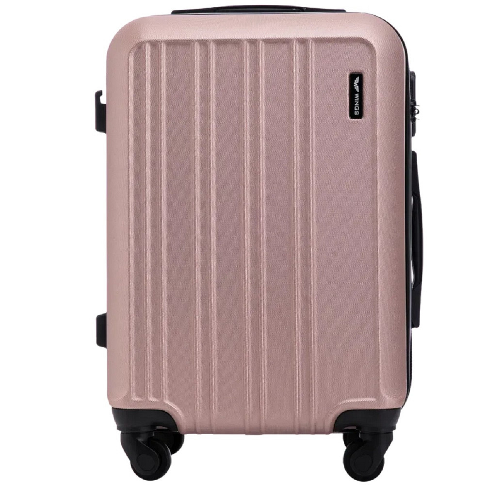 Валіза пластикова WINGS HRR01 мала 55 см золотисто-рожева Київ - фото 2
