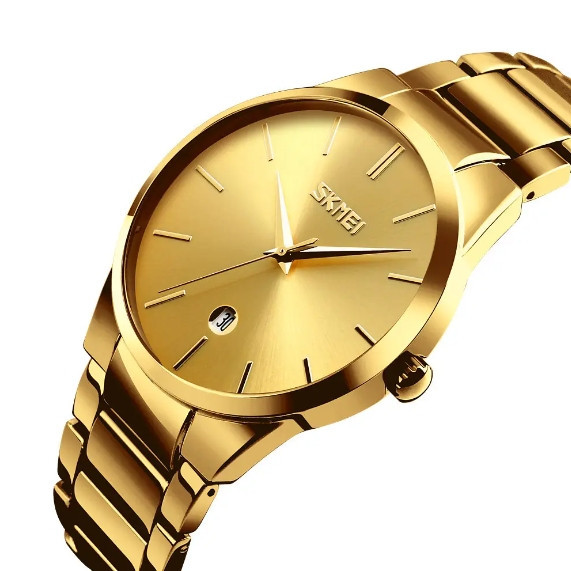 Мужские наручные часы Skmei 9140 Золотистые Киев - изображение 1