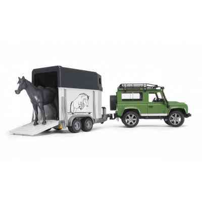 Спецтехніка Bruder Land Rover Defender з причепом та конем (02592) Вінниця