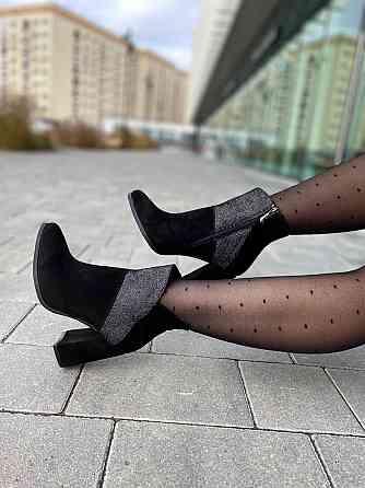 Nivelle Черевики жіночі NIVELLE чорні натуральна замша каблук 9см размеры 35р.36р.37р.38р. (361 Коломия