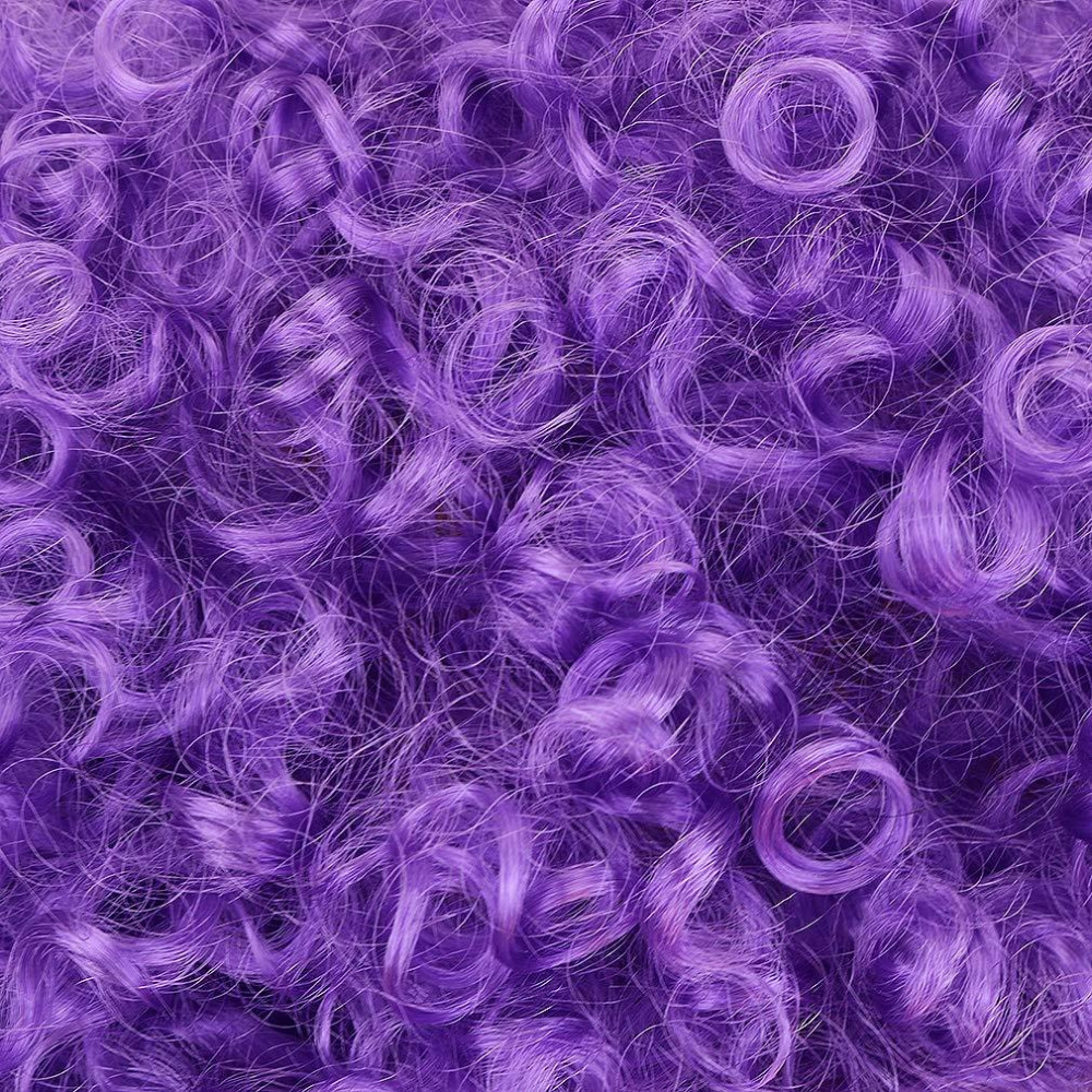 Парик Афро AICKER Short Kinky Curly Фіолетовий синтетичний термостійкий короткий для вечірки косплею Київ - фото 6