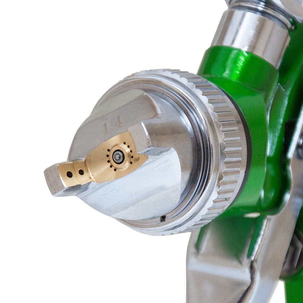 Sigma Краскораспылитель HVLP Ø1.4мм 140-280л/мин 3бар в/б 600мл (пласт) + редуктор зелёный SIGM Коломыя - изображение 2