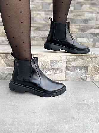 Черевики жіночі M.KRAFT чорні шкіра натуральна висота 11см (4396) Коломыя