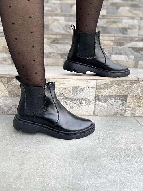 Черевики жіночі M.KRAFT чорні шкіра натуральна висота 11см (4396) Коломыя - изображение 3