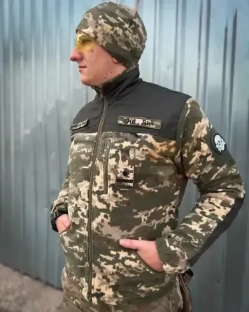 Кофта флісова піксель ЗСУ з липучками Запоріжжя