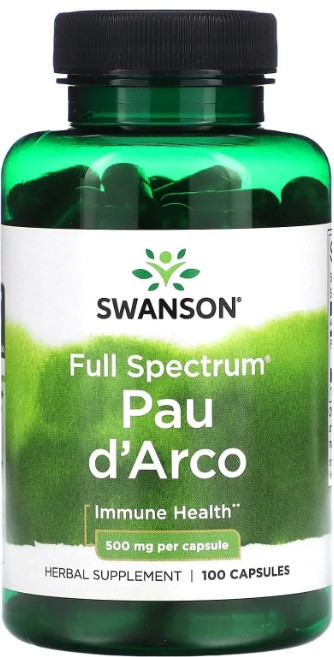 Кора мурашиного дерева (По Дарко)Swanson Pau d'Arco 500 mg 100caps Київ - фото 1