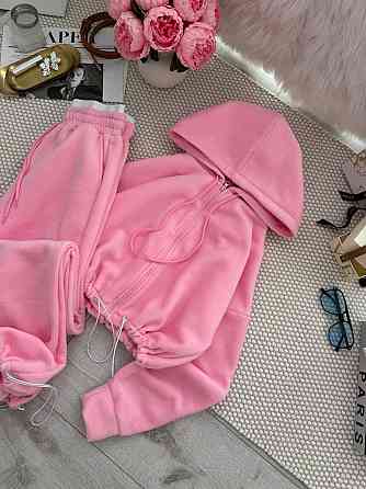 Жіночий повсякденний теплий костюм двосторонній Фліс Рожевий 3, 42/44 Одеса