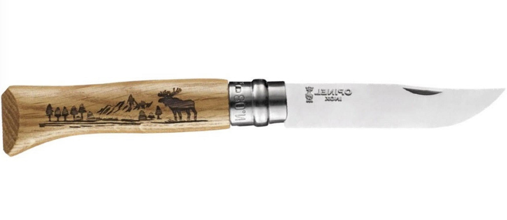Кухонний Складаний Ніж Оpinel (Опінель) No.8 "Animalia Moose" (002627) Олень Нововолинськ - фото 3