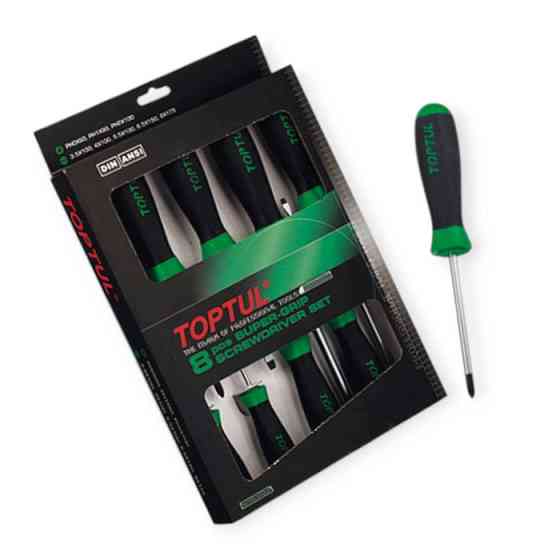 Набор отверток 8 шт магнитные - шлиц 3.5,4,5.5,6.5,8мм; крест 3,5,6мм Мукачево