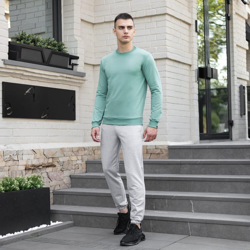 Світшот чоловічий однотонний зелений Pobedov 001 Київ - фото 5