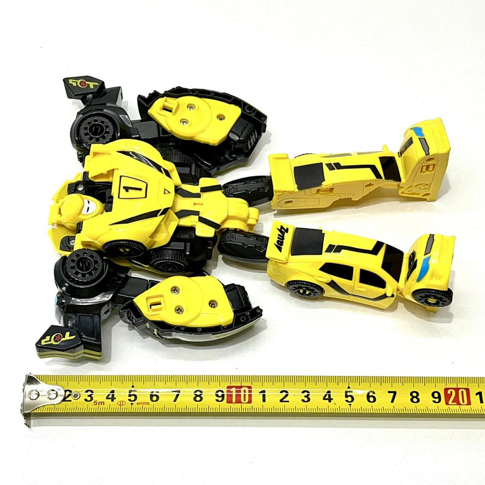 Трансформер Спорткар 3в1 висота 20см робот + машина в коробці Жовтий (Q1914) Чернігів - фото 6