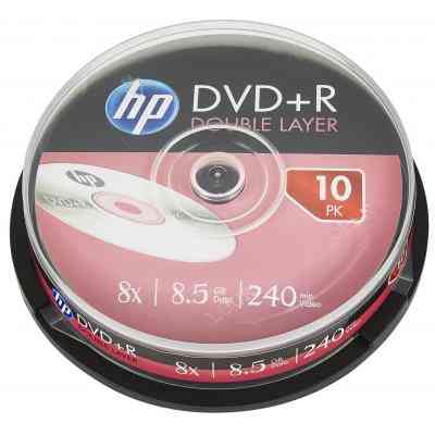 Диск DVD HP DVD+R 8.5GB 8X DL 10шт Spindle (69309/DRE00060-3) Винница