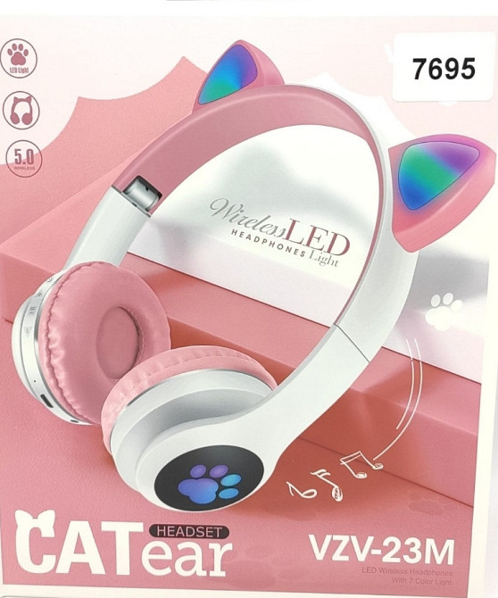 Беспроводные наушники VZV-23М с кошачьими ушками LED подсветкой. Киев - изображение 7