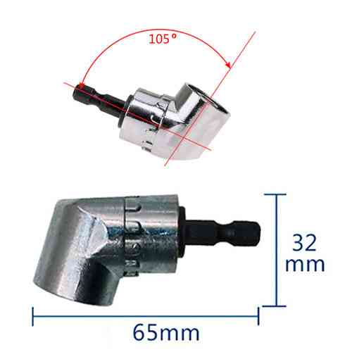 Насадка-угловой адаптер для шуруповёрта 105град, насадка с подшипниковым механизмом магнитная Киев