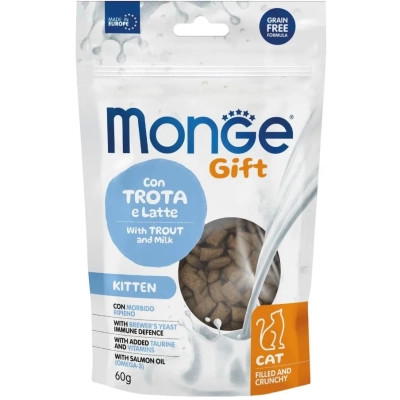 Ласощі для котів Monge Gift Cat Kitten форель і молоко 60 г (8009470085014) Вінниця - фото 1