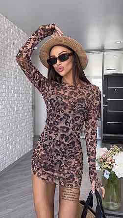 Женское привлекательное облегающее мини платье с рукавом стрейч сетка Одесса