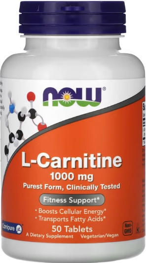 L-карнитин NOW L-Carnitine 1000 mg 50 tabs Киев - изображение 1
