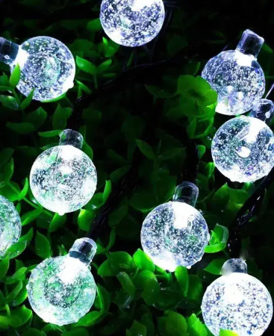 Гірлянда Кульки 100 LED Біла 10м, вулична гірлянда як кульки, світлодіодні гірлянди 100 куль Київ - фото 8