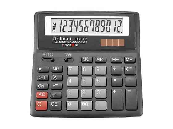 Калькулятор BS-312 12р., 2-пит ТМ BRILLIANT Solmir Киев
