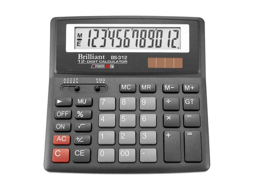 Калькулятор BS-312 12р., 2-пит ТМ BRILLIANT Solmir Киев - изображение 1