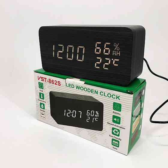 Часы с функцией влажности VST-862S-6, Часы электронные настольные с дисплеем настольные классные AX-24 Ивано-Франковск