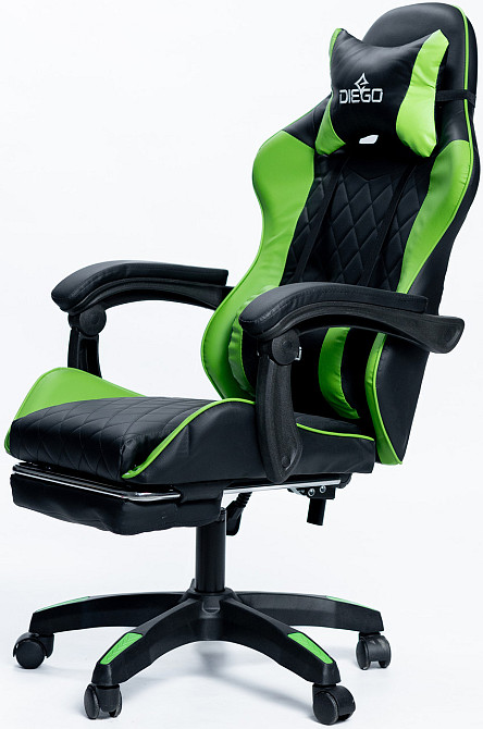 Крісло геймерське DIEGO AERO Black-Green Київ - фото 3