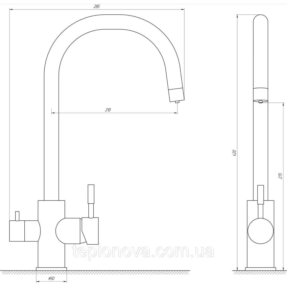 Змішувач для кухні під осмос Globus Lux ALPEN SUS-0333-BB Чернівці - фото 3