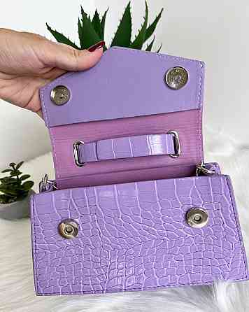 Сумочка клатч женская молодежная яркая через плече сумка Крохатушка одяг Сиреневый Киев