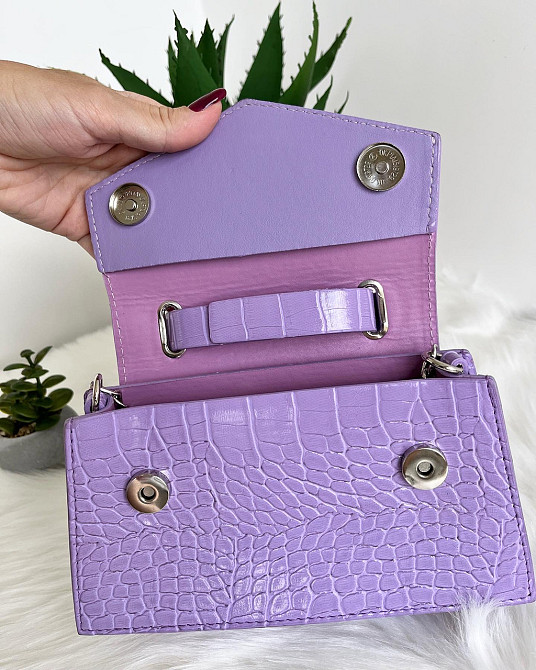 Сумочка клатч женская молодежная яркая через плече сумка Крохатушка одяг Сиреневый Киев - изображение 3