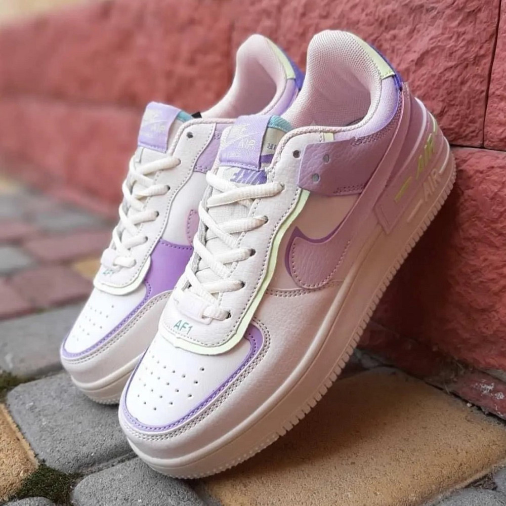 Кроссовки Nike Force Белые Женские Кожаные Форсы Разноцветные Найк Shadow (размеры: 36,37,38,39,40,41) - 25 Днепр - изображение 2