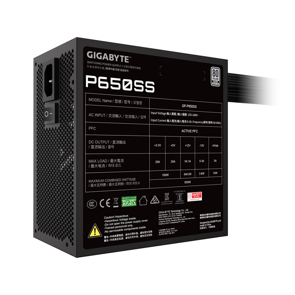 Блок живлення Gigabyte 650W GP-P650SS ( Чорний ) Харьков - изображение 6