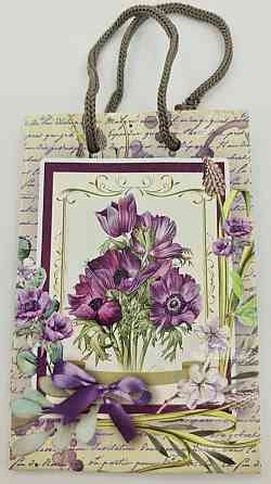 Пакет бумажный подарочный  МИНИ 8*12*3.5 арт11 (12 шт) Харьков